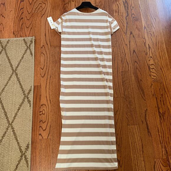 NWT Amo Dune Stripe T-Shirt Dress MSRP $168 | Tan/Cream | Size XS - Picture 8 of 12